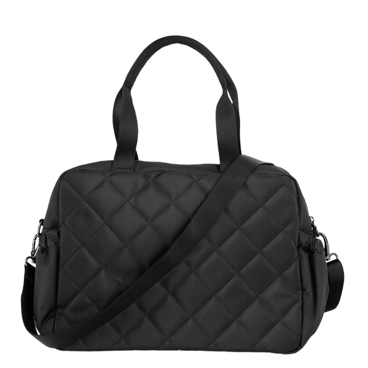 OiOi Diamond Quilt Carry All Nappy Bag - Black