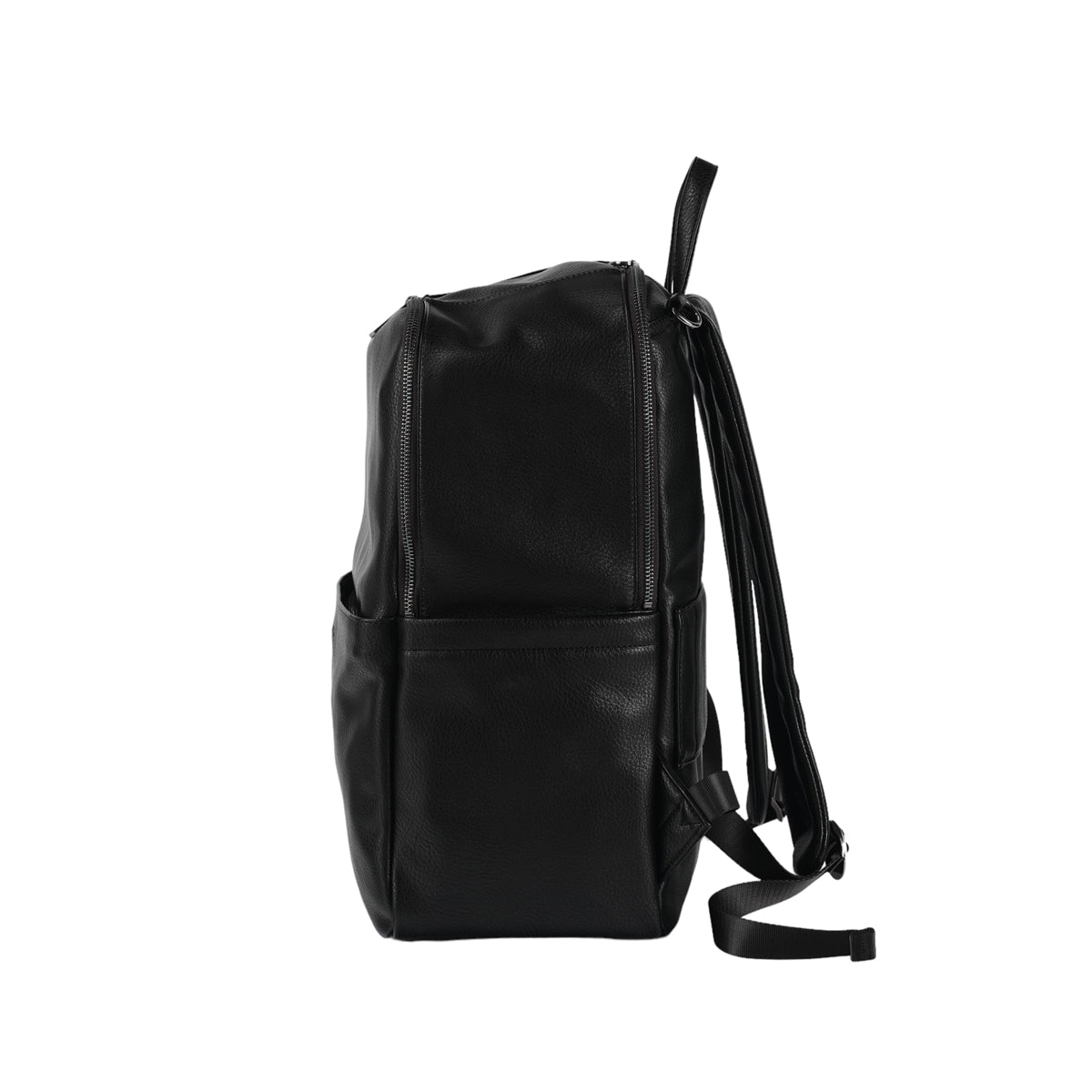 OiOi Faux Leather Multitasker Nappy Backpack - Black