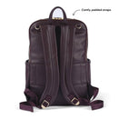 OiOi Faux Leather Multitasker Nappy Backpack - Mulberry