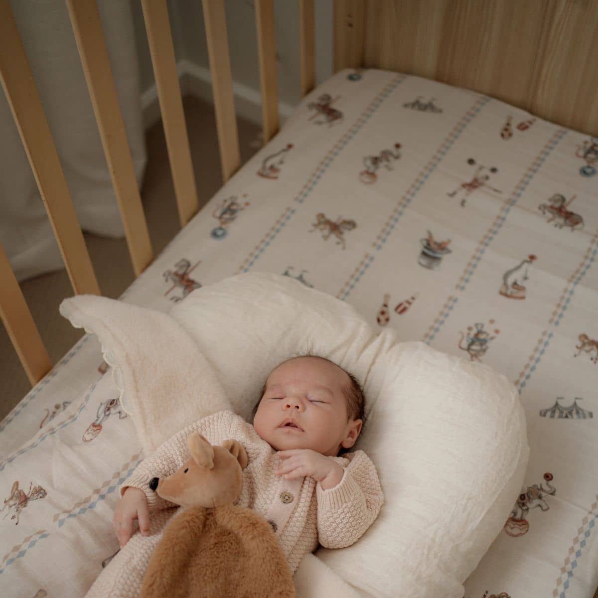 Pop Ya Tot Fitted Cotton Muslin Cot Sheet - Le Cirque
