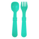 Re-Play Recycled Fork and Spoon Set - Aqua