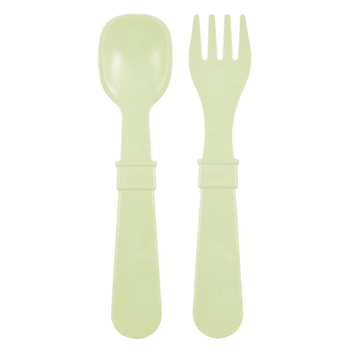 Re-Play Recycled Fork and Spoon Set - Leaf Green