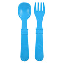 Re-Play Recycled Fork and Spoon Set - Sky Blue