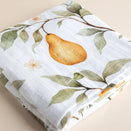 Snug as a Bub Organic Cotton Muslin Swaddle - Whimsical Pear