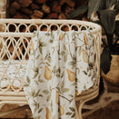 Snug as a Bub Organic Cotton Muslin Swaddle - Whimsical Pear