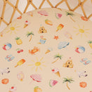 Snuggle Hunny Fitted Bassinet Sheet and Change Pad Cover - Beach Fun
