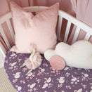 Snuggle Hunny Fitted Cot Sheet - Midnight Swan