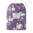 Snuggle Hunny Fitted Cot Sheet - Midnight Swan