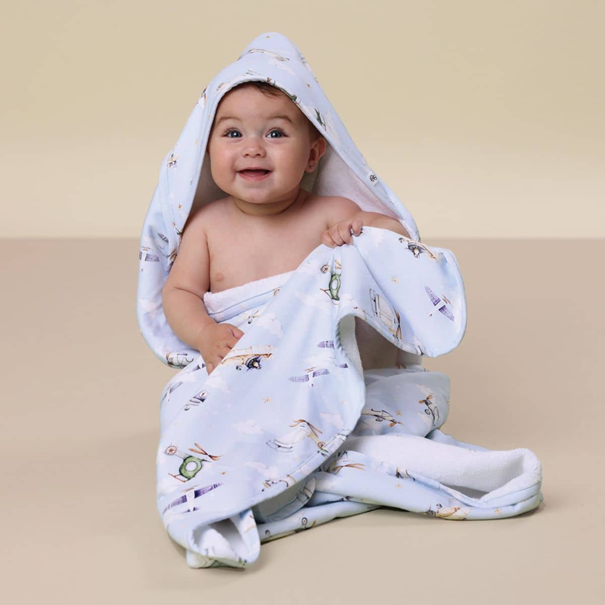 Snuggle Hunny Hooded Baby Towel - Taking Flight