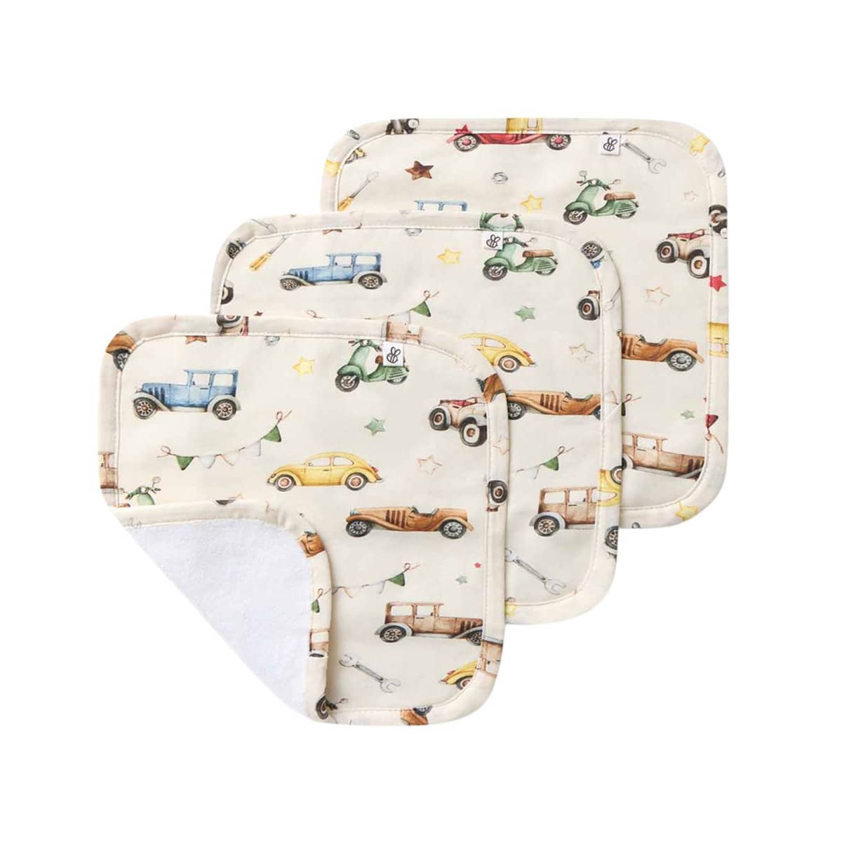 Snuggle Hunny Wash Cloths - Vintage Cars