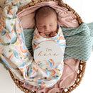 Snuggle Hunny Reversible Milestone Cards - Summer Palm and Peach