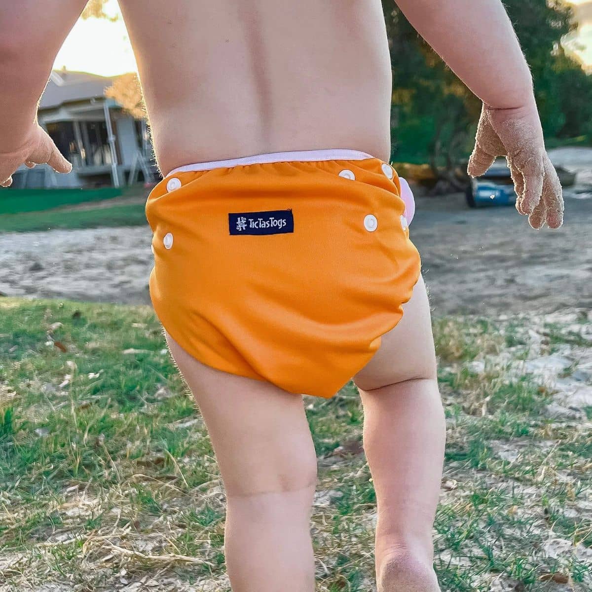 TicTasTogs Reusable Swim Nappy - Tangerine