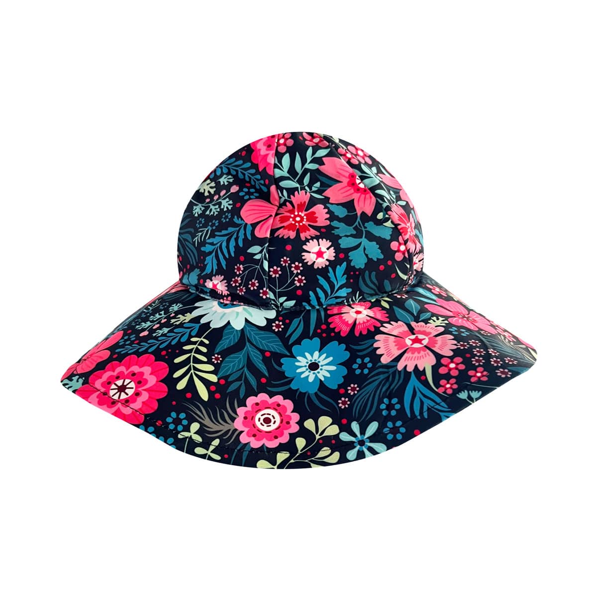 TicTasTogs Wide Brim Sun and Swim Hat - Floral Fantasy