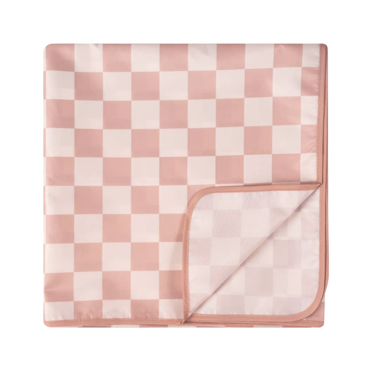 Tiny Twinkle Mess-Proof Splat Mat - Beige Checkers