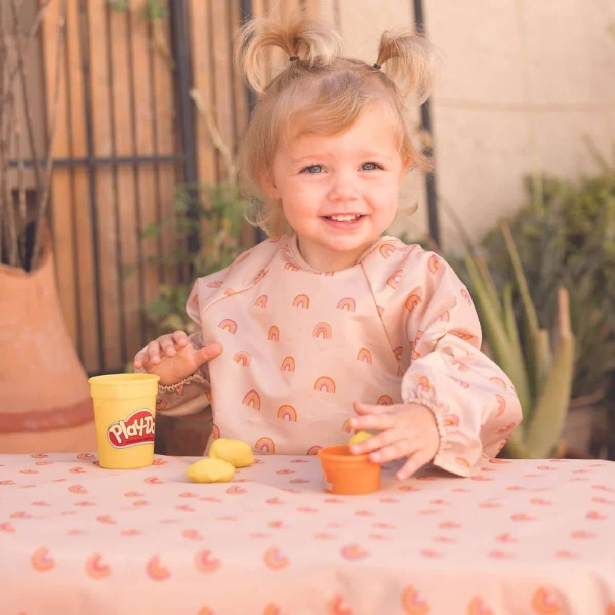 Tiny Twinkle Mess-Proof Splat Mat - Boho Rainbow