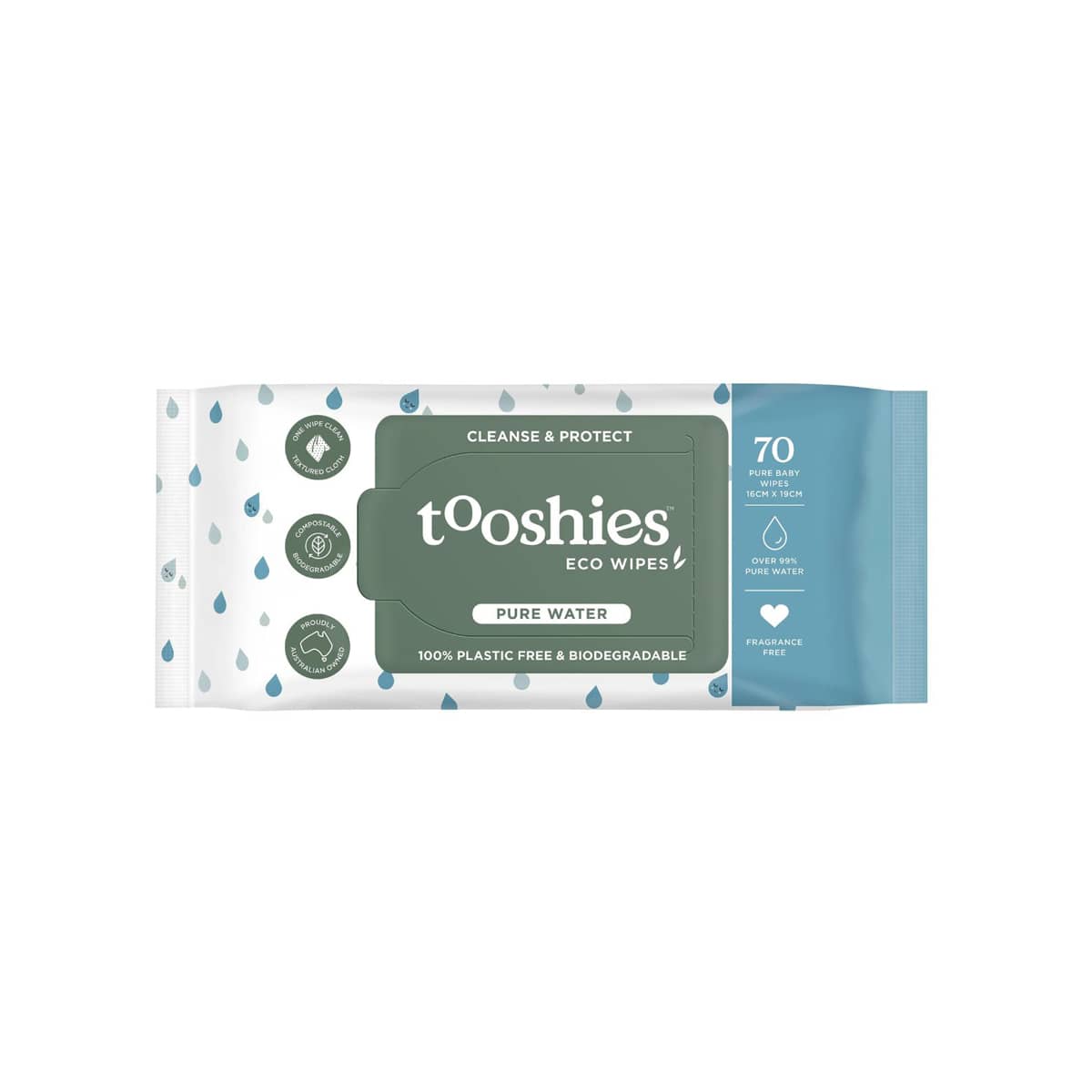 Tooshies Eco Pure 99% Water Baby Wipes