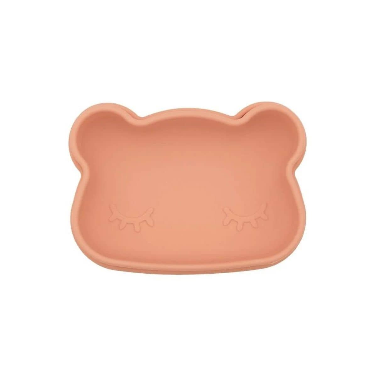 We Might Be Tiny Snackie Silicone Bowl + Plate - Bear - Dark Peach