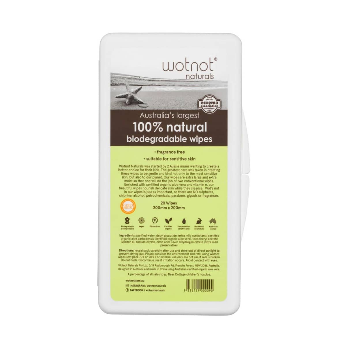 Wotnot Biodegradable Natural Baby Wipes - Travel Case