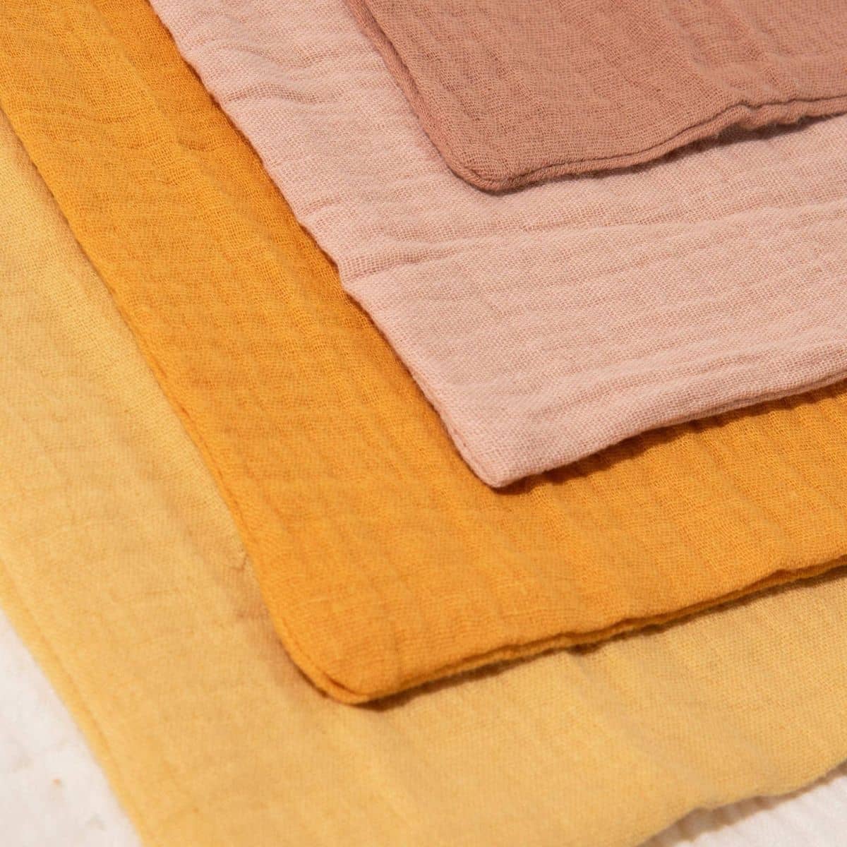 Zoe Sage Organic Muslin Wash Cloths - Golden Harvest