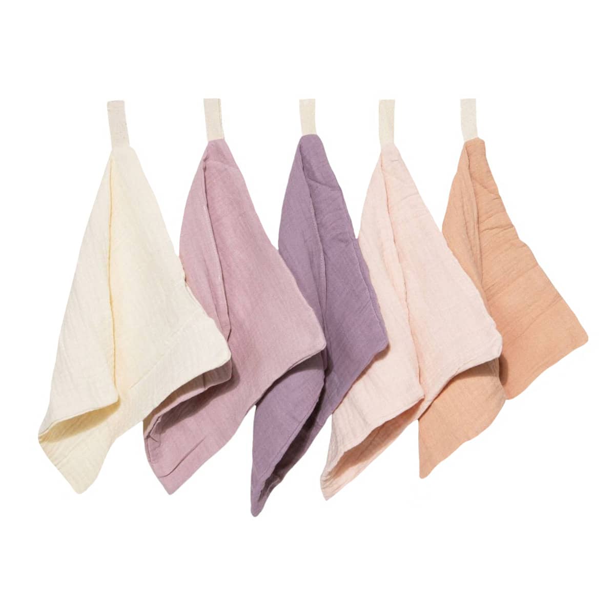 Zoe Sage Organic Muslin Wash Cloths - Lavender Blush