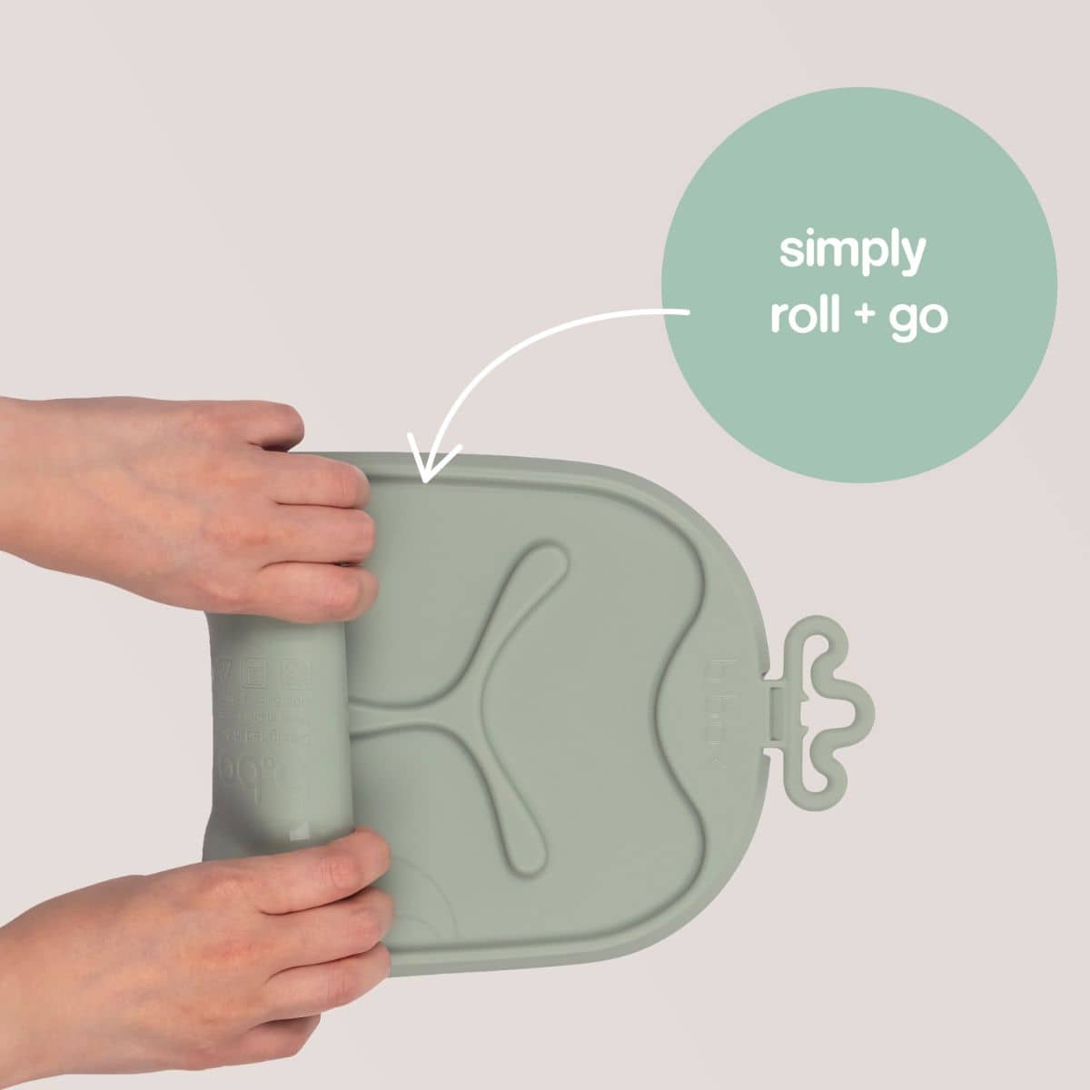 b.box Roll + Go Mealtime Mat - Sage