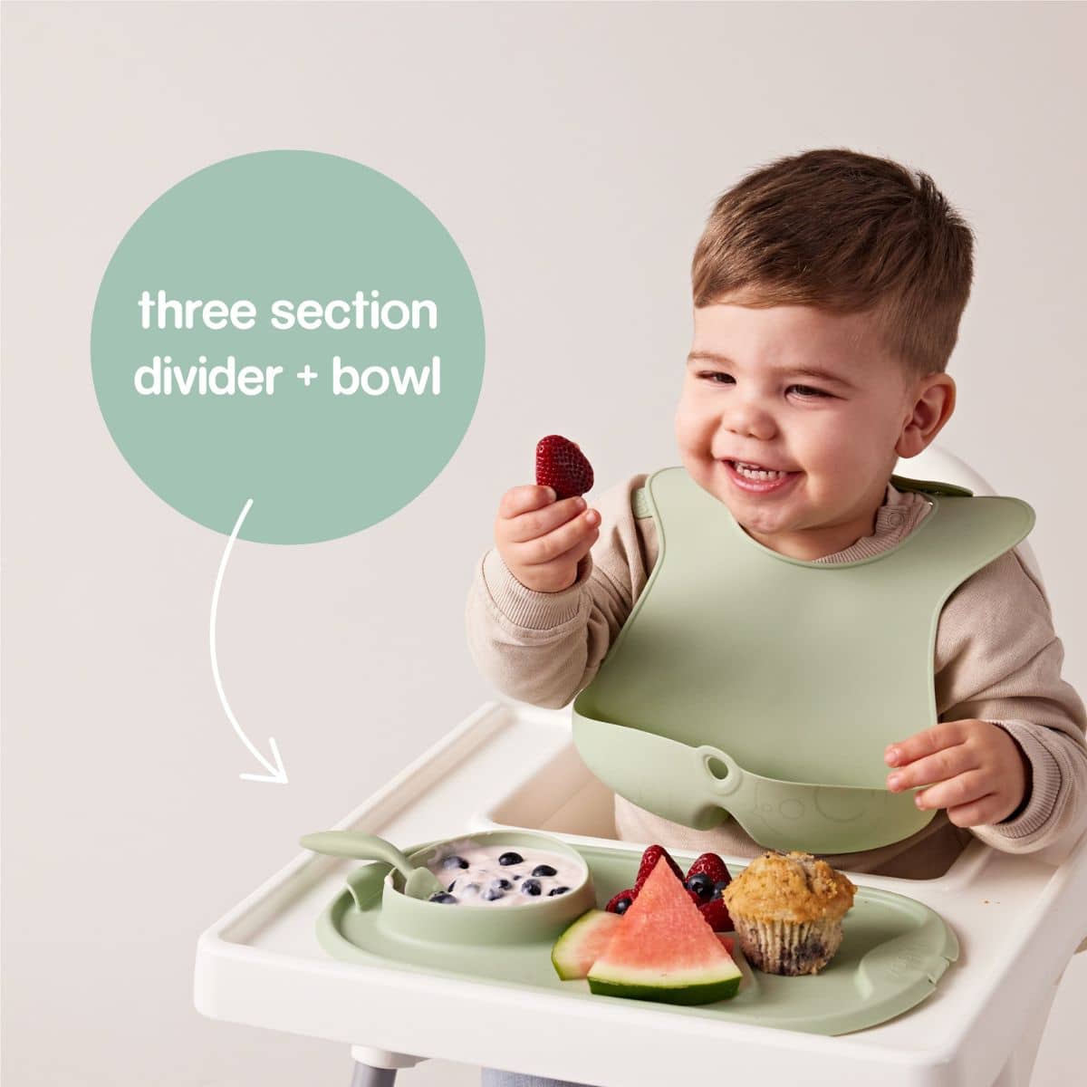 b.box Roll + Go Mealtime Mat - Sage