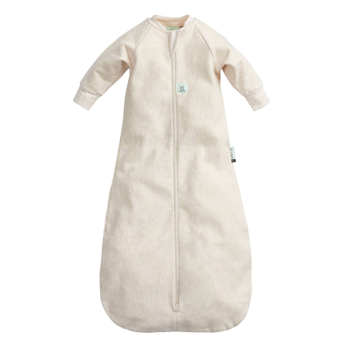 ergoPouch Jersey Sleeping Bag 1.0 TOG with Sleeves - Oatmeal Marle - 8 to 24 Months