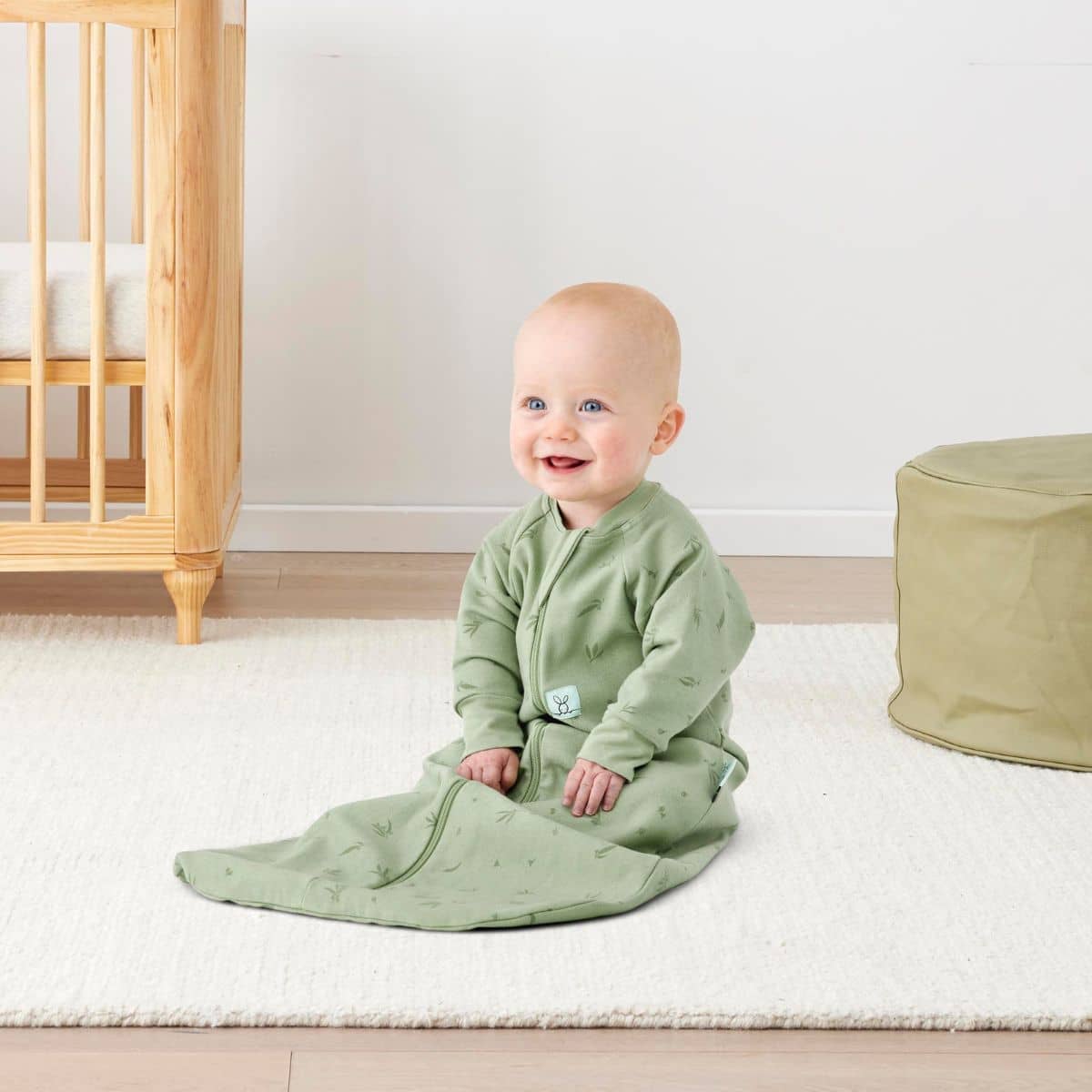 ergoPouch Jersey Sleeping Bag 1.0 TOG with Sleeves - Willow - 8 to 24 Months