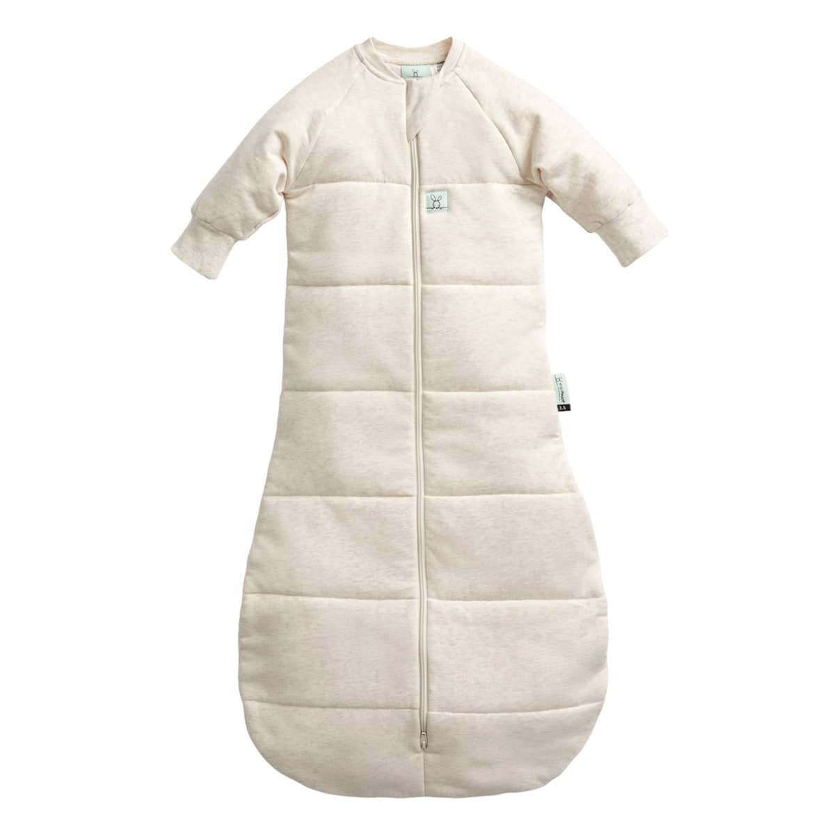 ergoPouch Jersey Sleeping Bag 2.5 TOG with Sleeves - Oatmeal Marle - 8 to 24 Months