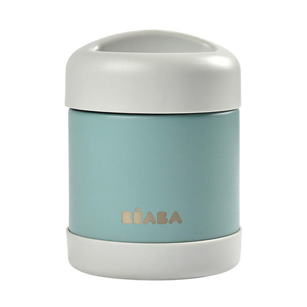 Beaba Isothermal Stainless Steel Food Container - Light Mist / Eucalyptus Green