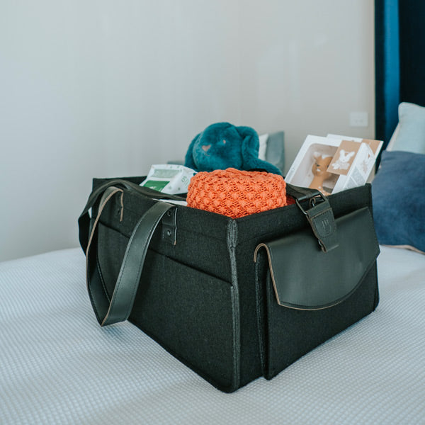 Bunnie Caddie Deluxe Nappy Organiser - Black