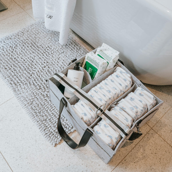 Bunnie Caddie Deluxe Nappy Organiser - Grey