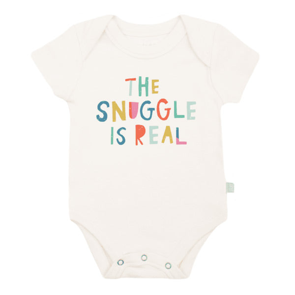 Finn and Emma Organic Short Sleeve Bodysuit - The Snuggle is Real