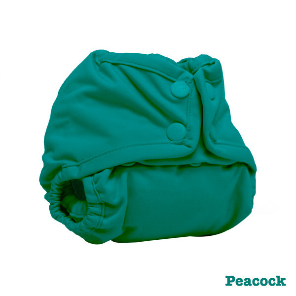 Kanga Care Colour Rumparooz Newborn Cloth Nappy Cover - Peacock