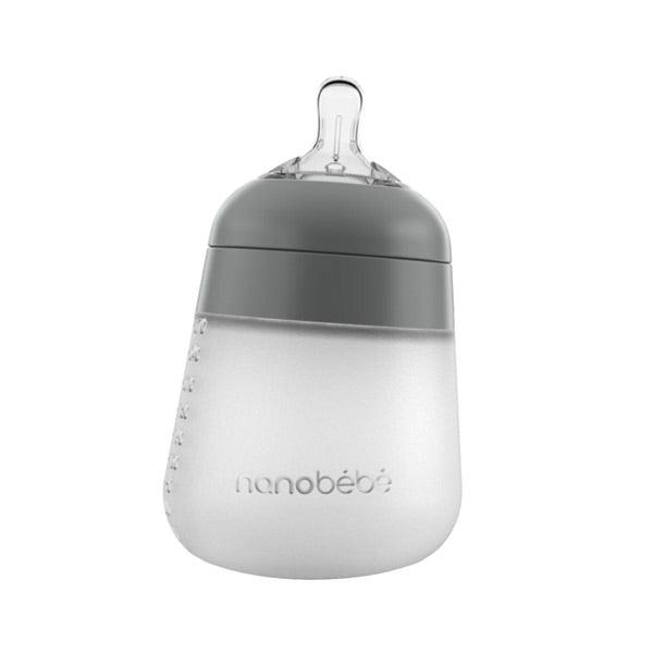 Nanobebe Flexy Silicone Bottle Single Pack - Grey