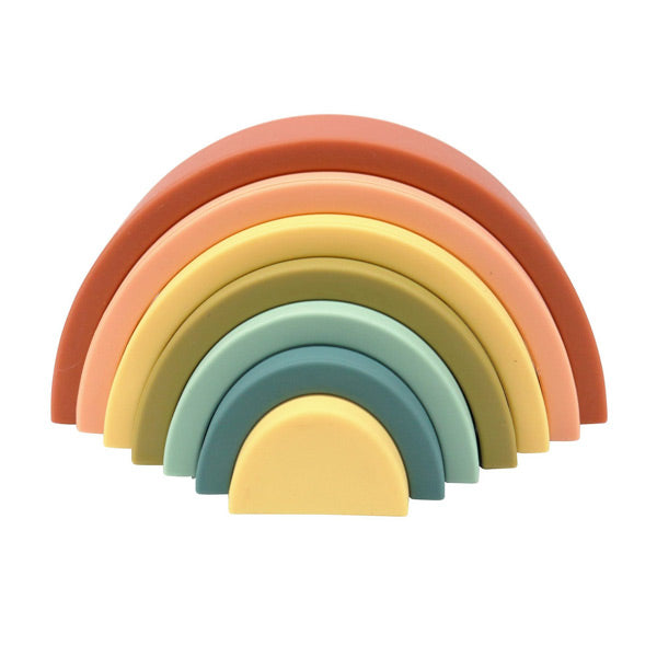 OB Designs Silicone Rainbow Stacker - Cherry