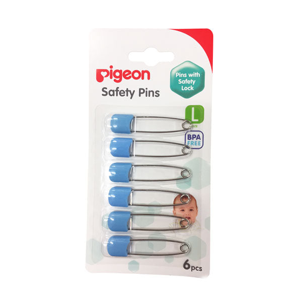Pigeon Safety Nappy Pins - Mid Blue