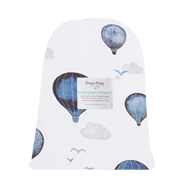 Snuggle Hunny Fitted Cot Sheet - Cloud Chaser