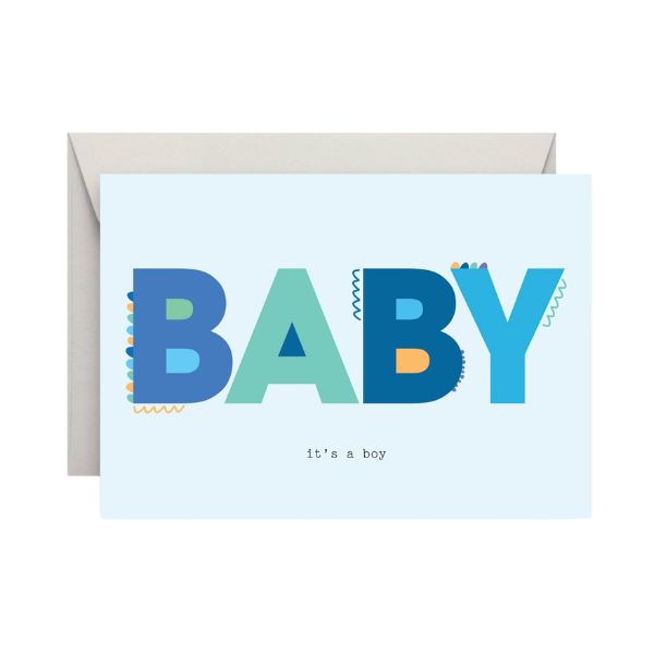 Sprout and Sparrow Large Greeting Card - It's a Boy