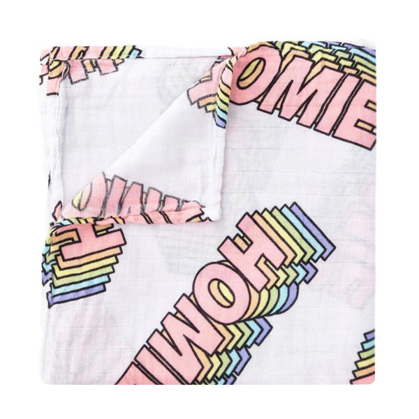 The Little Homie Organic Cotton Swaddle Wrap - Rainbow Homie
