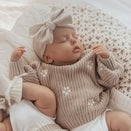 3 Little Crowns Chunky Knit Jumper - Flowers