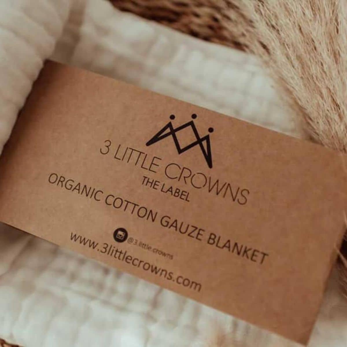 3 Little Crowns Organic Cotton Gauze Blanket
