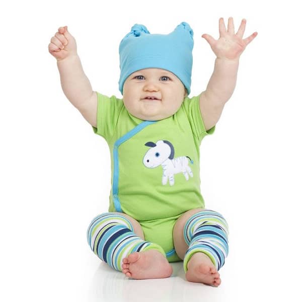 juDanzy Newborn Cotton Leg Warmers - Safari Stripe