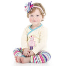 juDanzy Newborn Cotton Leg Warmers - Linear Stripe