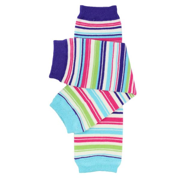 juDanzy Newborn Cotton Leg Warmers - Linear Stripe