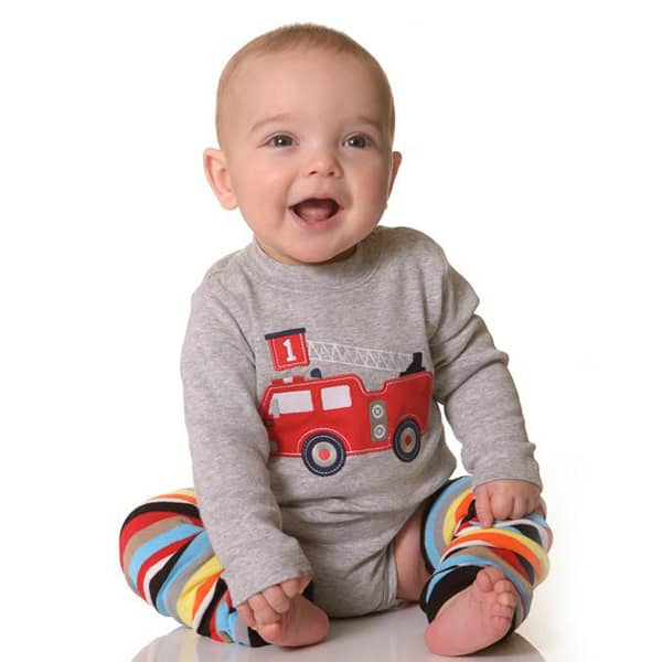 juDanzy Newborn Cotton Leg Warmers - Michael Stripe