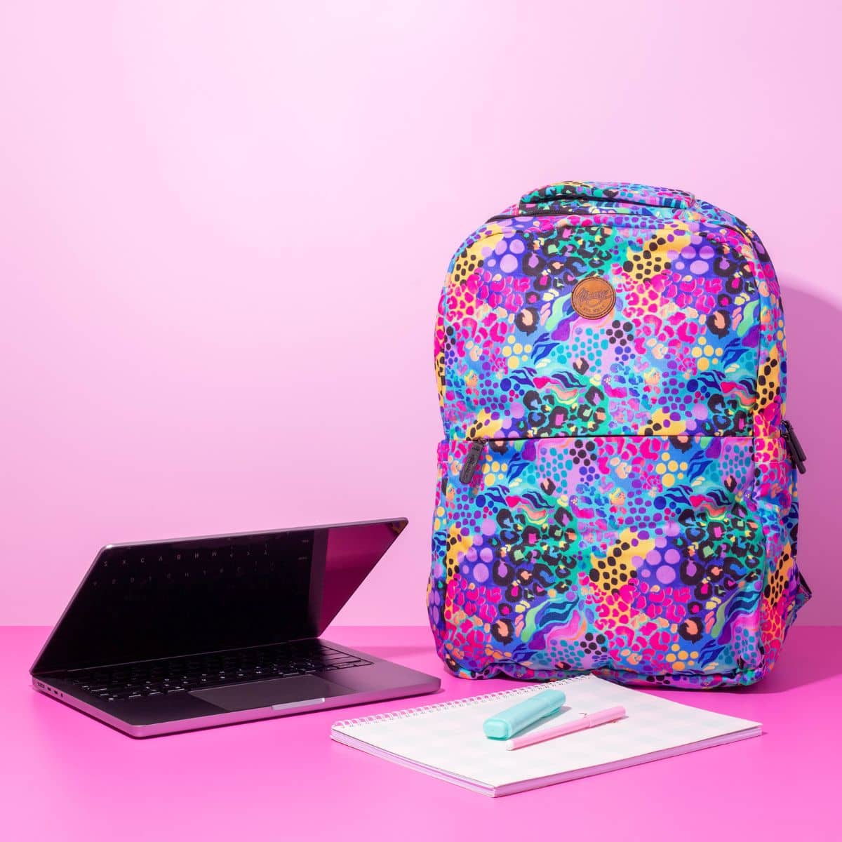 Alimasy Laptop Backpack - Kasey Rainbow - Electric Leopard
