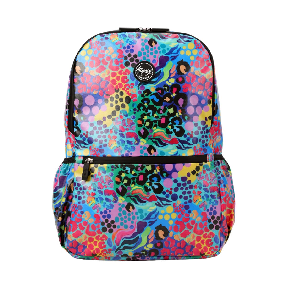 Alimasy Large Waterproof Backpack - Kasey Rainbow - Electric Leopard
