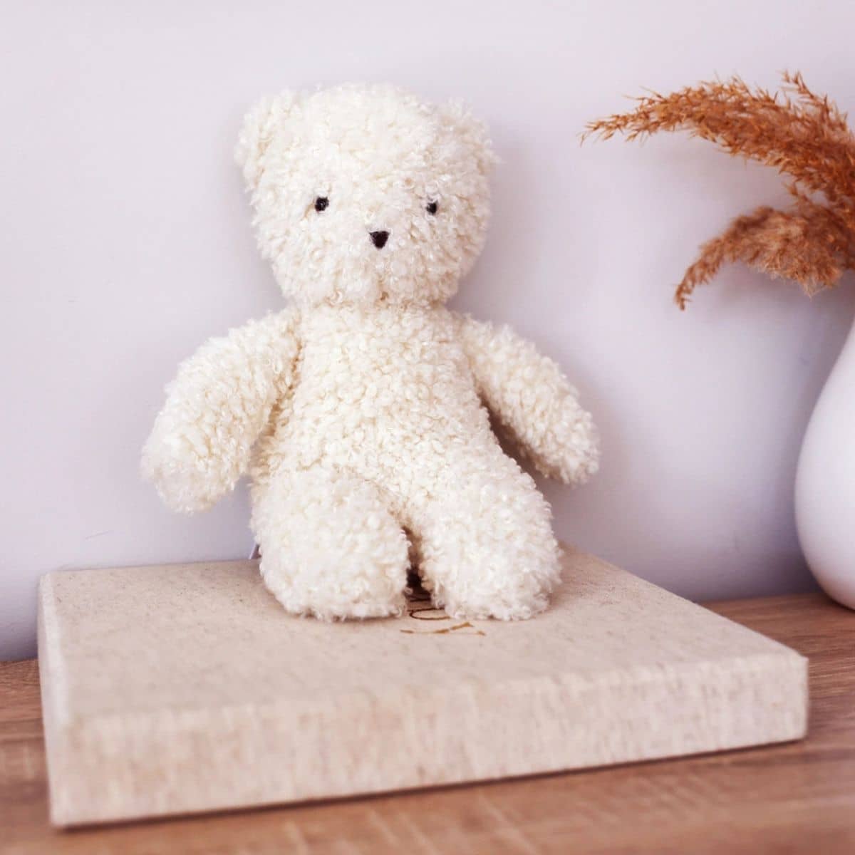 Alimrose Charlie Sherpa Baby Bear - Ivory