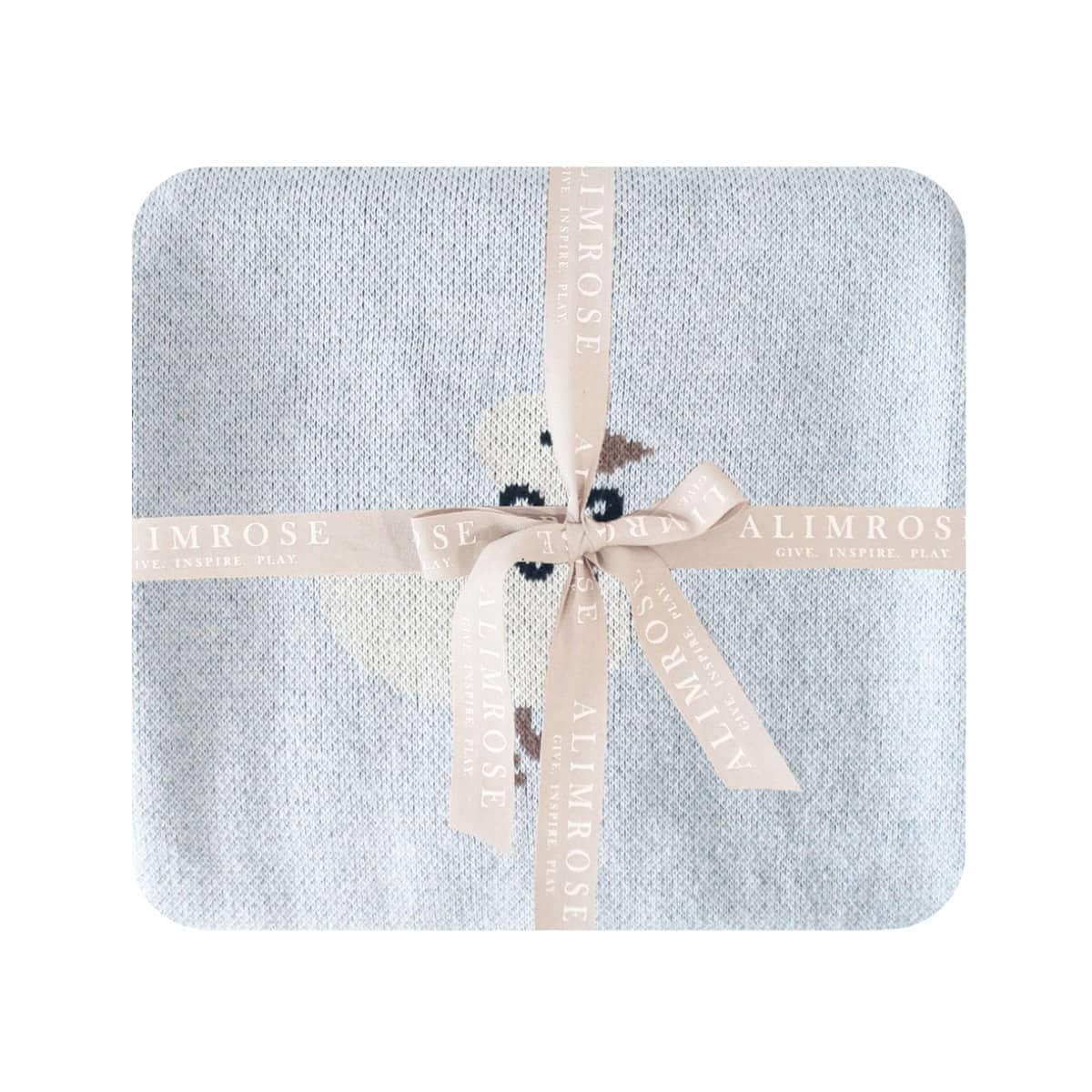 Alimrose Cotton Knit Baby Blanket - Duck Blue